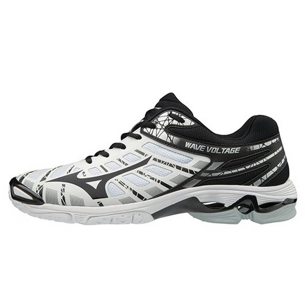 Damske Volejbalove Tenisky Mizuno Wave Voltage Biele/Čierne Vypredaj JBDN47908